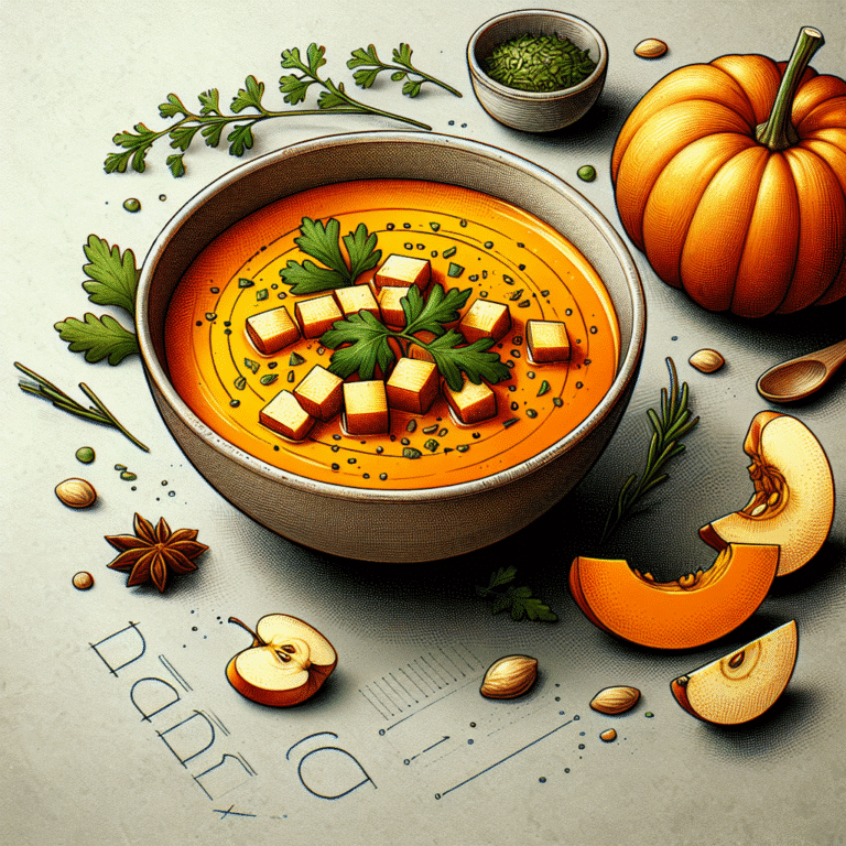 sopa detox de abóbora e maçã