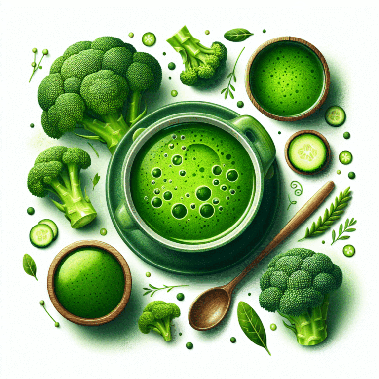 sopa detox verde com brócolis: nutrição em cada colherada