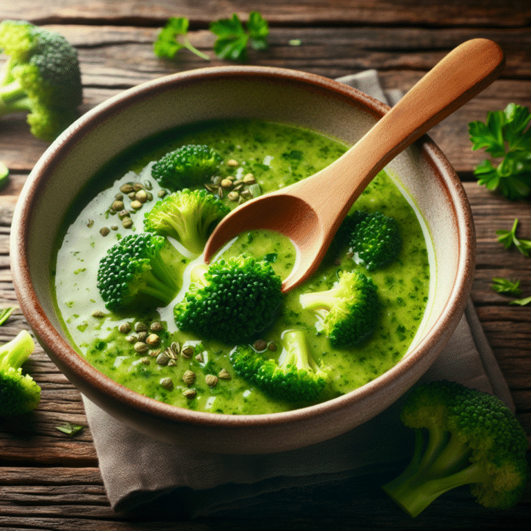 sopa detox verde com brócolis: saúde em cada colher