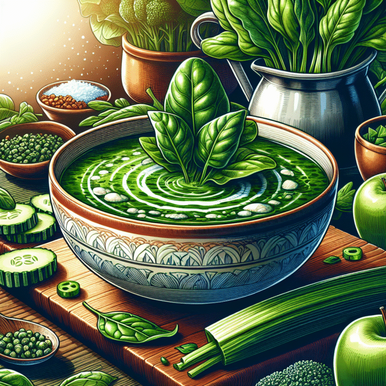 sopa detox verde com espinafre: benefícios para a saúde