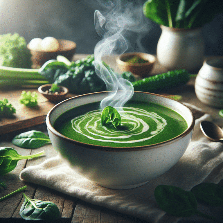 sopa verde saudável para o jantar: refeição leve e nutritiva