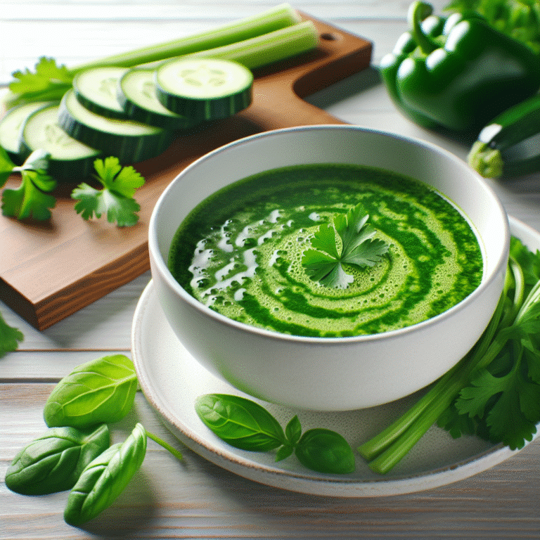 sopa verde detox fácil e rápida: um prato saudável em minutos