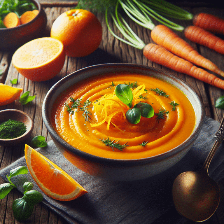 energizante sopa detox de cenoura com laranja
