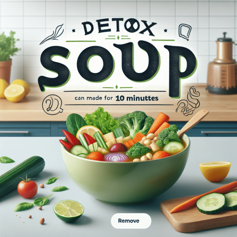 sopa detox simples em 10 minutos