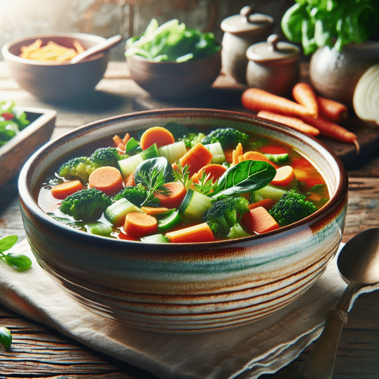 sopa detox rápida para o jantar: leve e nutritiva