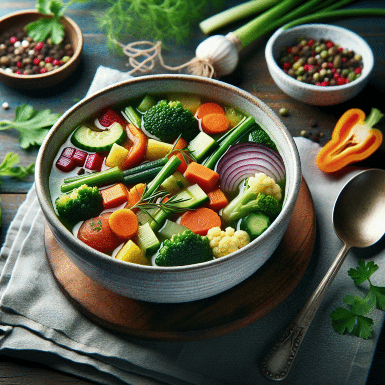 sopa detox rápida para o jantar leve e nutritivo