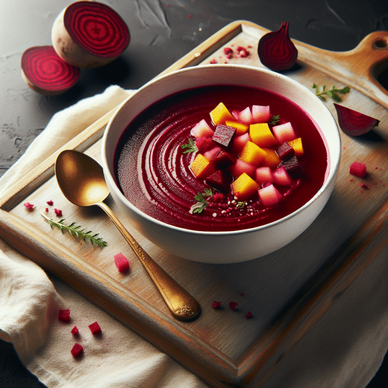 descubra a magia da sopa de beterraba com frutas