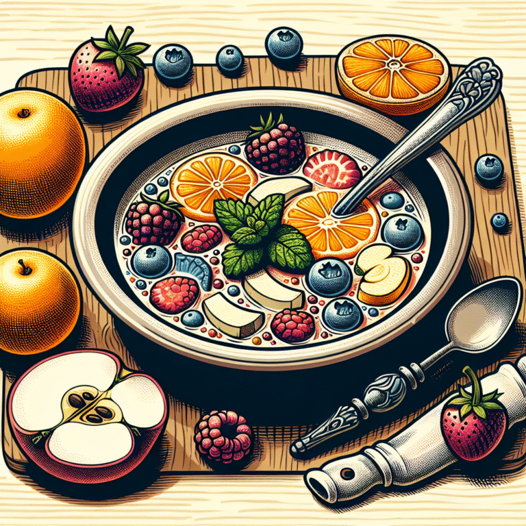 receita de sopa doce detox de frutas